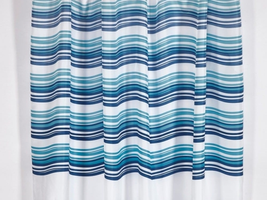 Κουρτίνα Μπάνιου Brock Blue -Turqoise Kentia 240Πx180Υ 240x180cm Πολυέστερ