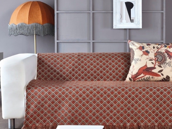 Ριχτάρι Castello 05 Cinnamon Kentia Διθέσιο 180x250cm Βαμβάκι-Ακρυλικό