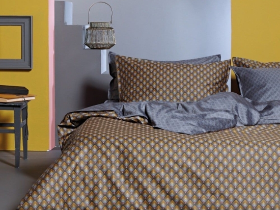 Παπλωματοθήκη Ladon 31 (Σετ 3τμχ) Dark Grey -Mustard -Ciel Kentia Υπέρδιπλο 220x240cm 100% Βαμβακοσατέν