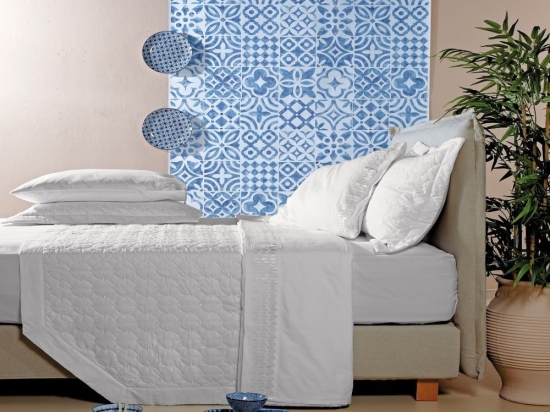 Σεντόνια Catalina (Σετ 4τμχ) Ivory Kentia Υπέρδιπλo 240x270cm 100% Βαμβακοσατέν