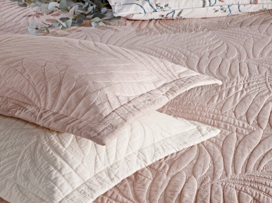 Κουβερλί Jana 26 (Σετ 3τμχ) Pudre Kentia King Size 260x250cm Βαμβάκι-Μικροφίμπρα