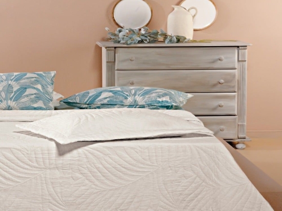 Κουβερλί Jana 12 (Σετ 3τμχ) Ivory Kentia Υπέρδιπλo 230x250cm Βαμβάκι-Μικροφίμπρα