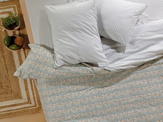Μαξιλαροθήκες Aurelia 10A (Σετ 2τμχ) Beige-Green Kentia 50Χ70 100% Βαμβάκι
