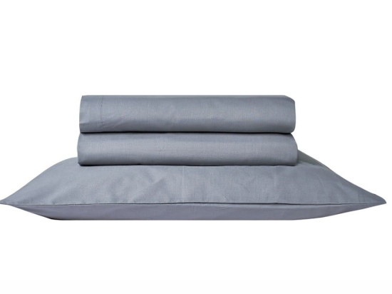 Σεντόνι Essential 24 Με Λάστιχο Grey Kentia Υπέρδιπλo 160x235cm 100% Πενιέ Βαμβάκι