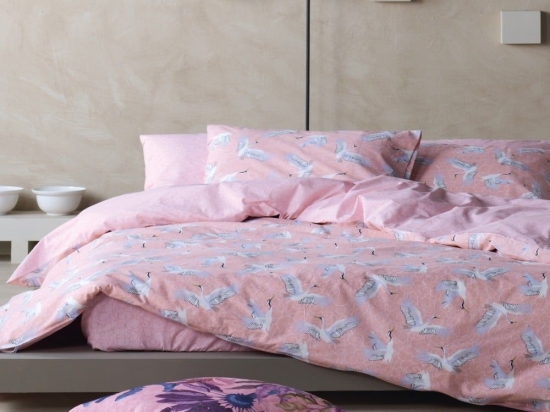 Σεντόνια Kimora (Σετ 3τμχ) Pink-Lila Kentia Ημίδιπλο 190x270cm 100% Βαμβάκι