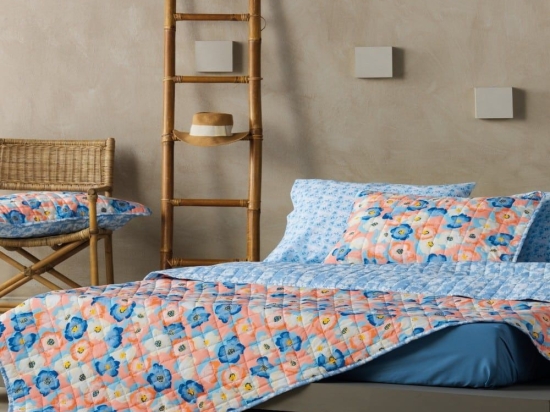 Μαξιλαροθήκες Jella 18 (Σετ 2τμχ) Peach-Blue Kentia 52X72 Microfiber-Polyester