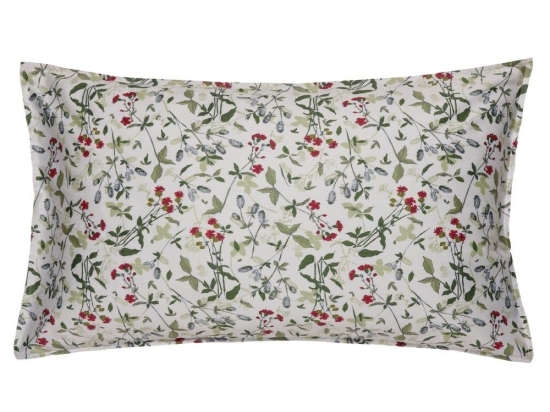 Μαξιλαροθήκες Carnation 02 (Σετ 2τμχ) Light Green-Red Kentia 50Χ70 100% Βαμβακοσατέν