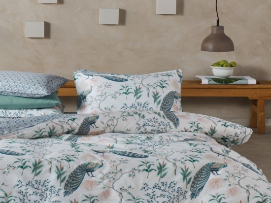 Σεντόνια Salem 07 (Σετ 4τμχ) Petrol-Green Kentia Υπέρδιπλο 240x270cm 100% Βαμβακοσατέν