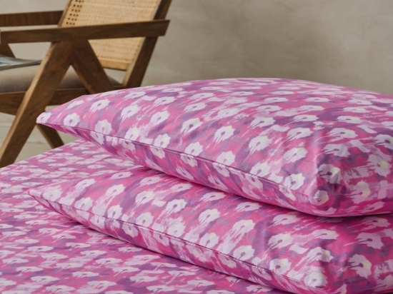 Μαξιλαροθήκες Paco 42A (Σετ 2τμχ) Purple-Ecru Kentia 50Χ70 100% Βαμβάκι