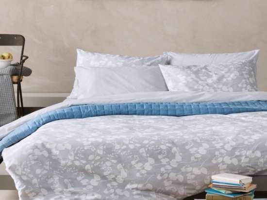 Σεντόνια Malena 22 (Σετ 4τμχ) Grey Kentia Υπέρδιπλο 240x270cm 100% Βαμβάκι