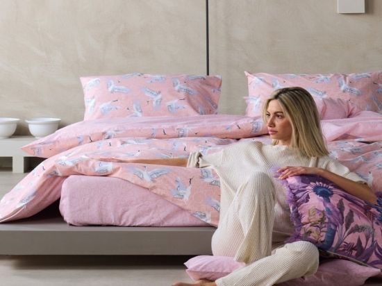 Κουβερλί Kimora Dusty Pink-Lilac Kentia Μονό 160x240cm 100% Βαμβάκι