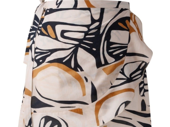 Φούστα Παραλίας Skrirt 242 (100X45) Beige-Black Kentia One Size 100% Βαμβάκι