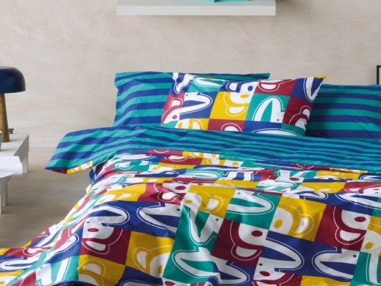 Κουβερλί Παιδικό Paul Frank 48 Multi Kentia Μονό 160x240cm 100% Βαμβάκι