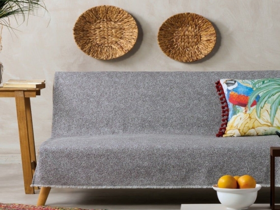 Ριχτάρι Liberty 22 Grey Kentia Διθέσιο 180x240cm Βαμβάκι-Πολυέστερ