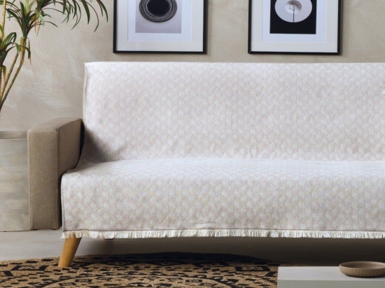 Ριχτάρι Marcel 12 Ecru-Beige Kentia Τετραθέσιο 180x320cm Βαμβάκι-Πολυέστερ
