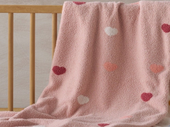 Κουβέρτα Βρεφική Astero 14 Pink Kentia Αγκαλιάς 75x100cm Πολυέστερ