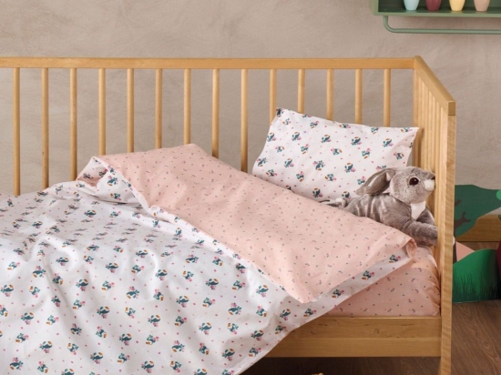 Πάπλωμα Βρεφικό Taiko Light Pink Kentia 100x140cm 100% Βαμβάκι