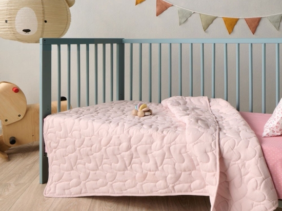 Κουβερλί Βρεφικό Imani 14 Pink Kentia 110x140cm Microfiber-Polyester