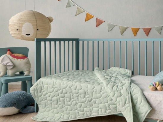 Κουβερλί Βρεφικό Imani 10 Mint Kentia 110x140cm Microfiber-Polyester