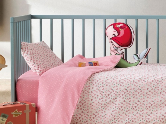Παπλωματοθήκη Βρεφική Cereza (Σετ 2τμχ) Pink Kentia 100x140cm 100% Βαμβάκι