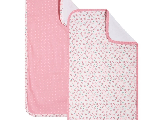 Σελτεδάκια Βρεφικά Cereza (Σετ 2τμχ) Pink Kentia 72x42cm 100% Βαμβάκι