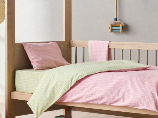 Σεντόνια Βρεφικά Zuccero 14 (Σετ 2τμχ) Pink Kentia Λίκνου 65x120cm 100% Βαμβάκι