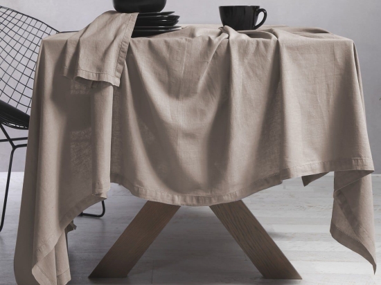 Τραπεζομάντηλο Cotton-Linen Beige Nef-Nef 150X250 150x250cm 100% Βαμβάκι