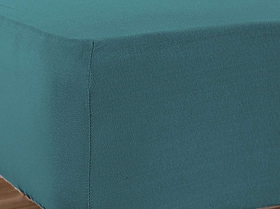 Σεντόνι Μακό Με Λάστιχο Jersey Dusty Petrol Nef Nef Μονό 100x230cm 100% Βαμβάκι