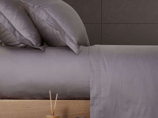 Σεντόνι Elements Anthracite Nef Nef King Size 280x270cm Χωρίς Λάστιχο 100% Βαμβακοσατέν