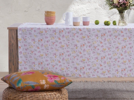 Τραπεζομάντηλο Citrus Flower Multi Nef-Nef 140Χ140 Βαμβάκι-Πολυέστερ