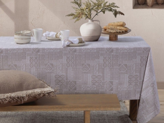 Τραπεζομάντηλο Vendora Beige Nef-Nef 140X240 Βαμβάκι-Πολυέστερ