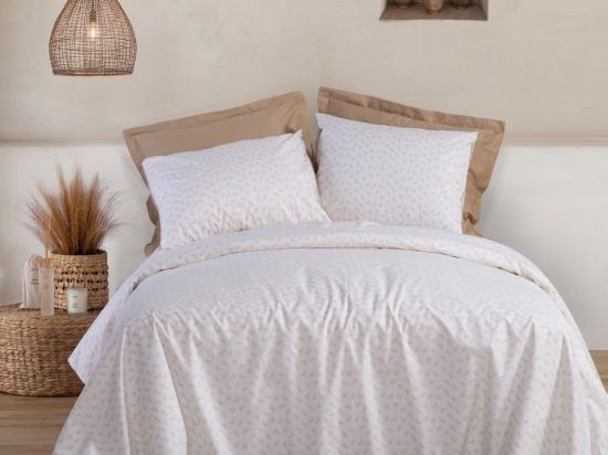 Σεντόνια Amaranda (Σετ 4τμχ) Beige Nef-Nef King Size 280x270cm 100% Βαμβάκι