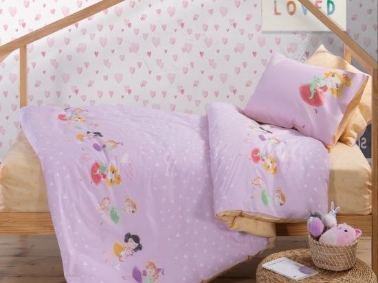 Σεντόνια Παιδικά Sweet Little Girls (Σετ 3τμχ) Lilac Nef-Nef Μονό 170x260cm 100% Βαμβάκι