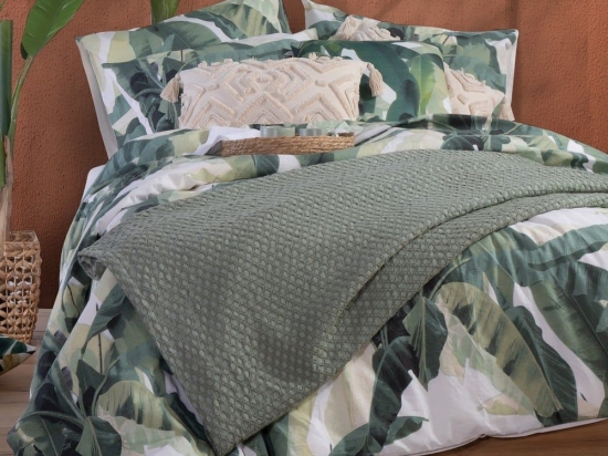 Κουβέρτα Elmer Πικέ Green Nef-Nef Υπέρδιπλo 230x240cm 100% Βαμβάκι