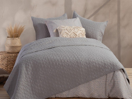 Κουβερλί Candy Grey Nef-Nef Μονό 180x240cm Microfiber-Polyester
