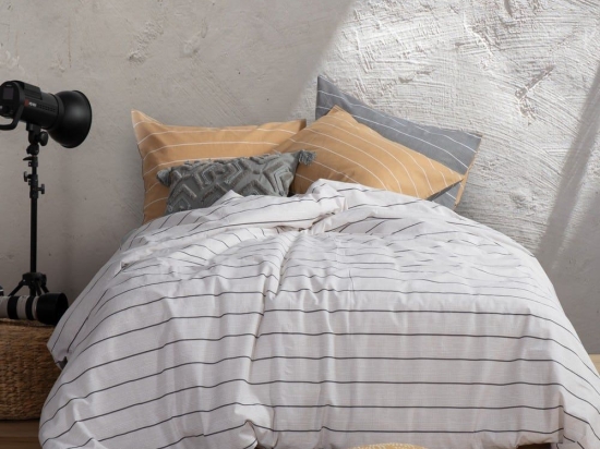 Σεντόνια Marven (Σετ 3τμχ) Grey Nef-Nef Μονό 170x270cm 100% Βαμβάκι