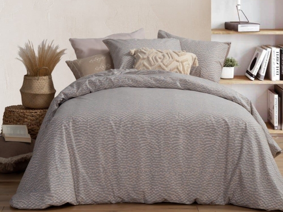 Σεντόνια Candy (Σετ 3τμχ) Grey Nef-Nef Μονό 170x270cm 100% Βαμβάκι