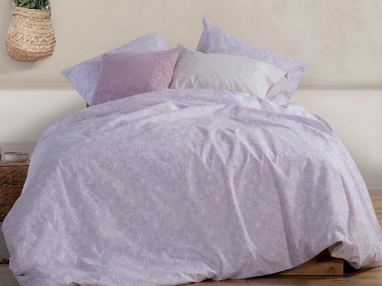 Σεντόνια Garnet (Σετ 4τμχ) Mauve Nef-Nef Διπλό 200x270cm 100% Βαμβάκι