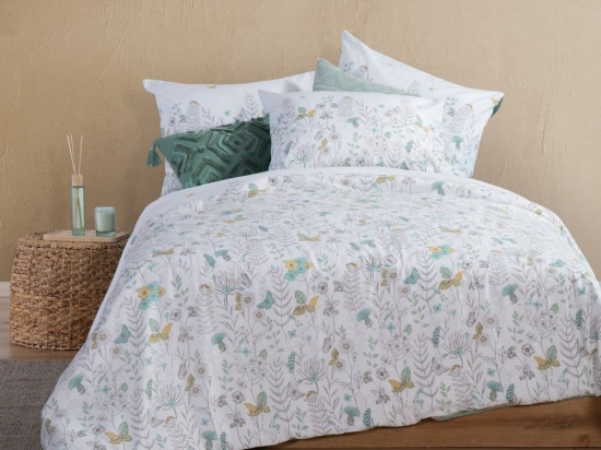 Σεντόνια Spring Mood (Σετ 4τμχ) Mint Nef-Nef Διπλό 200x270cm 100% Βαμβάκι