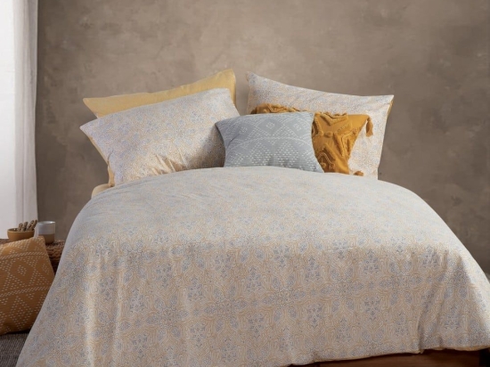 Σεντόνια Roman (Σετ 4τμχ) Yellow Nef-Nef Υπέρδιπλo 240x270cm 100% Βαμβάκι