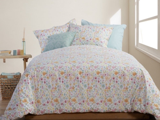 Σεντόνια Valia Με Λάστιχο (Σετ 4τμχ) Multi Nef-Nef King Size 180x235cm 100% Βαμβάκι