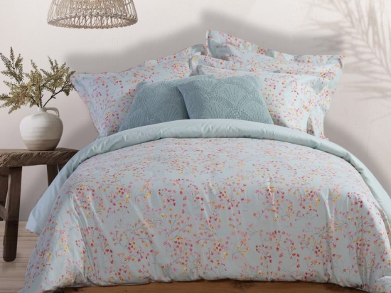 Παπλωματοθήκη Pleasant (Σετ 3τμχ) Aqua Nef-Nef Υπέρδιπλο 240x230cm 100% Βαμβακοσατέν