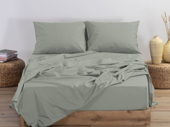 Σεντόνι Basic Με Λάστιχο Mint Nef-Nef Ημίδιπλο 120x230cm 100% Βαμβάκι