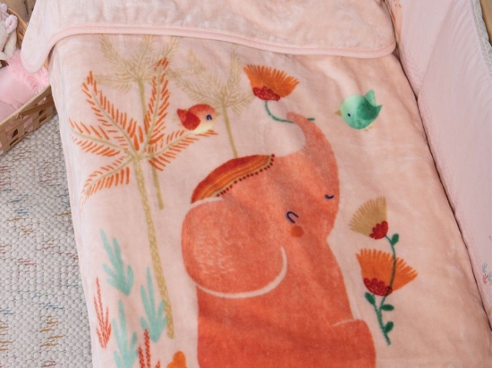 Κουβέρτα Βρεφική Indonesia Salmon Nef-Nef Homeware Αγκαλιάς 75x100cm 100% Βαμβάκι