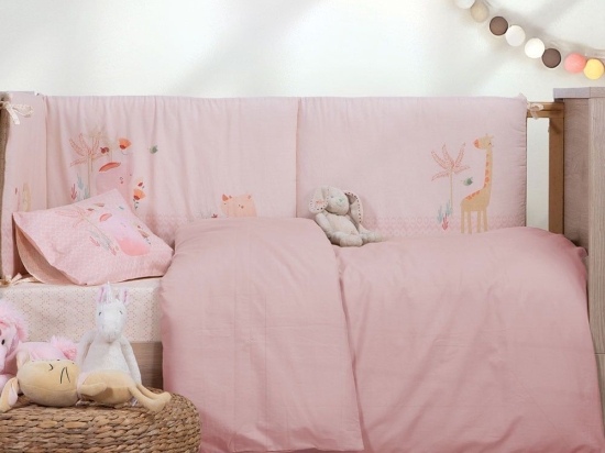 Παπλωματοθήκη Βρεφική Basic Pink Nef-Nef Homeware 110x150cm 100% Βαμβάκι