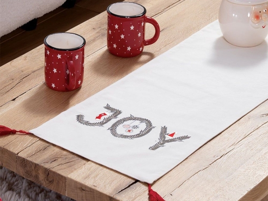 Runner Χριστουγεννιάτικο Christmas Is All Around Ecru Nef-Nef Homeware 33X150