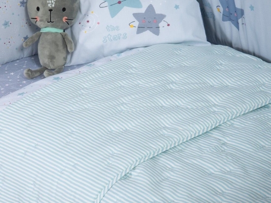 Κουβερλί Βρεφικό Special Aqua Nef-Nef Homeware Λίκνου 80x110cm Microfiber-Polyester