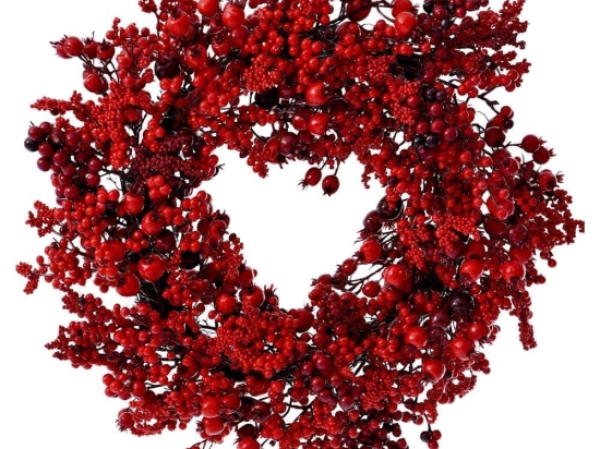 Χριστουγεννιάτικο Στεφάνι Berries 76236 45cm Red