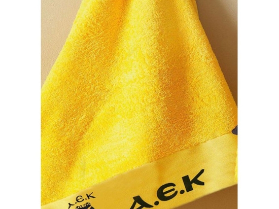 Πετσέτα Α.Ε.Κ. 1924 Yellow Palamaiki Σώματος 70x140cm 100% Βαμβάκι