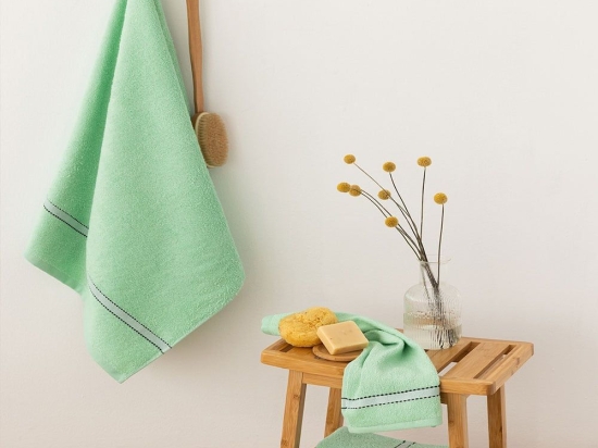 Πετσέτες Elton (Σετ 3τμχ) Mint Palamaiki Σετ Πετσέτες 70x140cm 100% Βαμβάκι